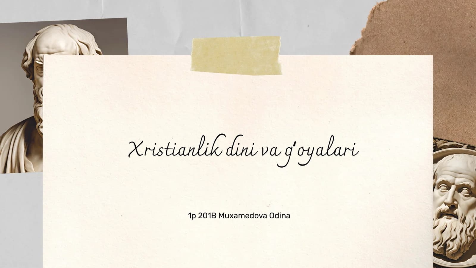 Xristianlik dini va gʻoyalari