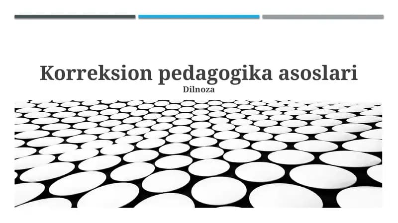 Korreksion pedagogika asoslari
