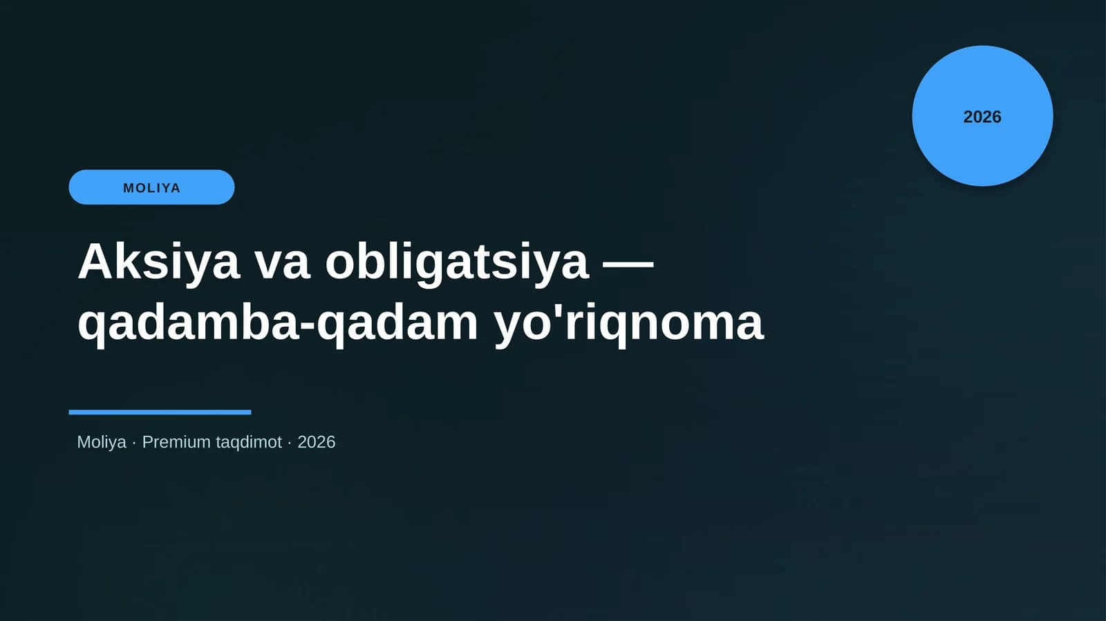 Aksiya va obligatsiya — qadamba-qadam yo'riqnoma