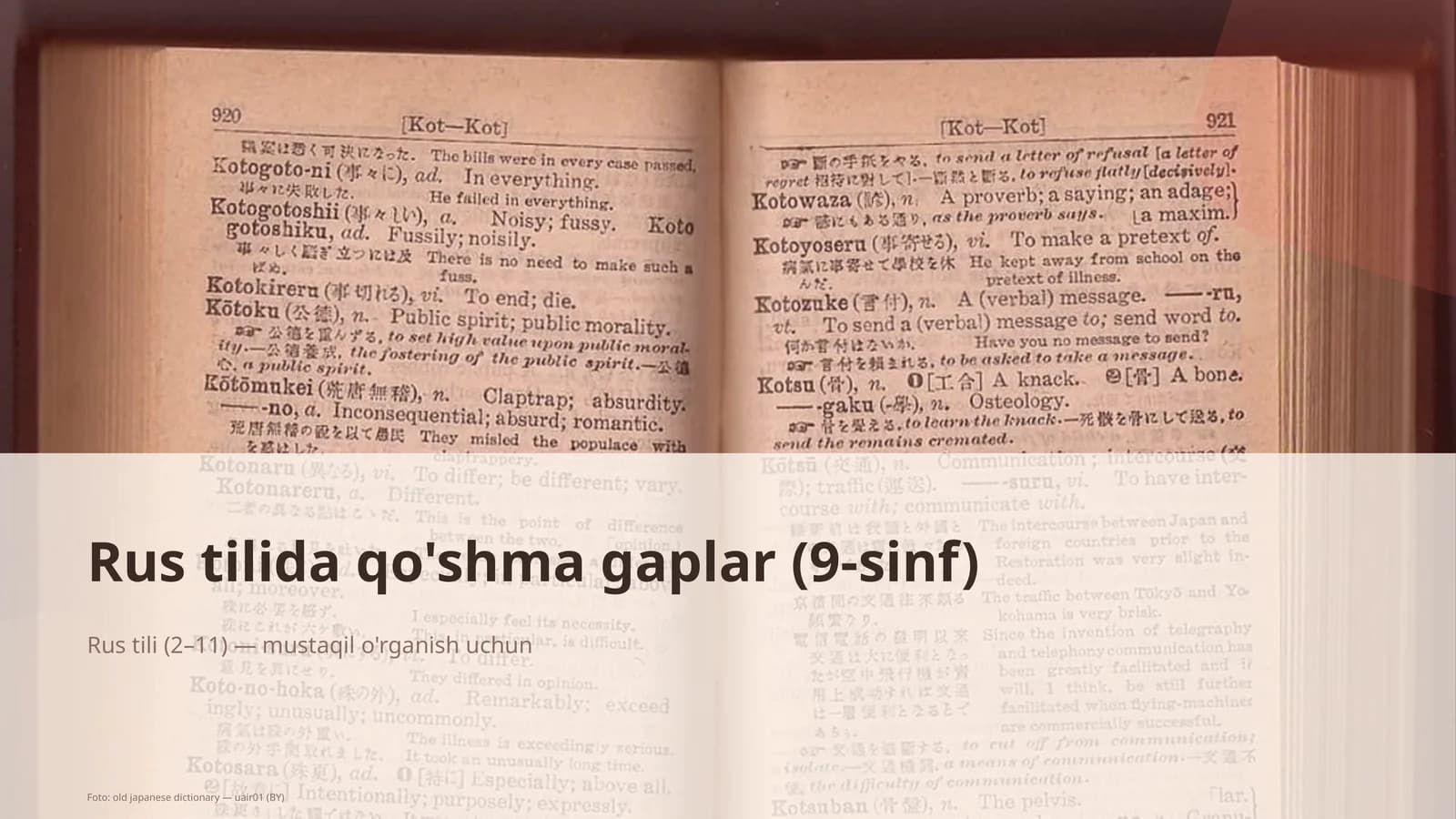Rus tilida qo'shma gaplar (9-sinf)