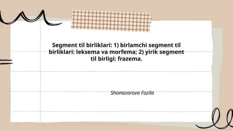 Segment Til Birliklari