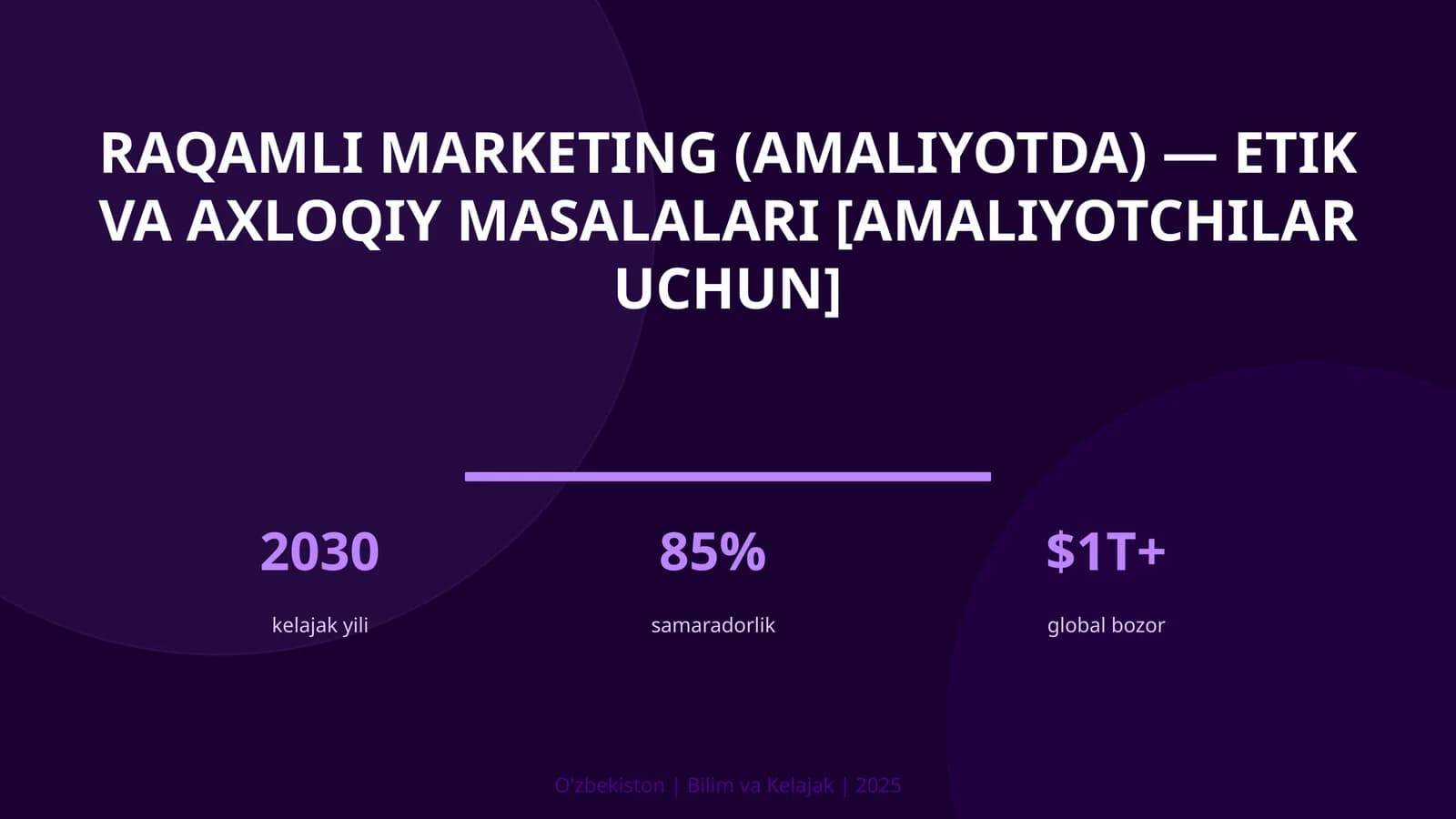Raqamli marketing (amaliyotda) — etik va axloqiy masalalari [amaliyotchilar uchun]