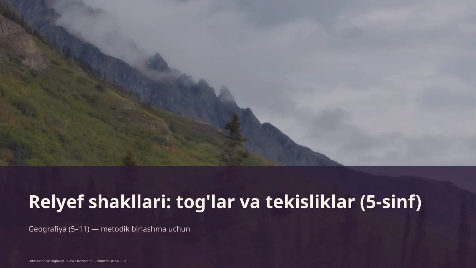 Relyef shakllari: tog'lar va tekisliklar (5-sinf)
