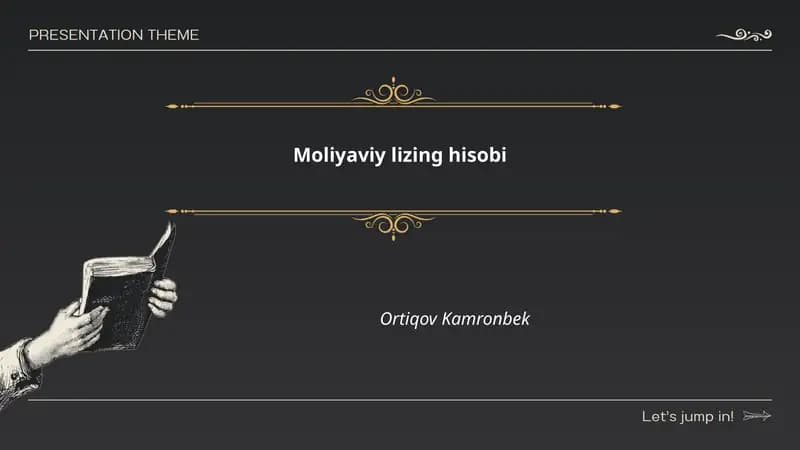 Moliyaviy lizing hisobi