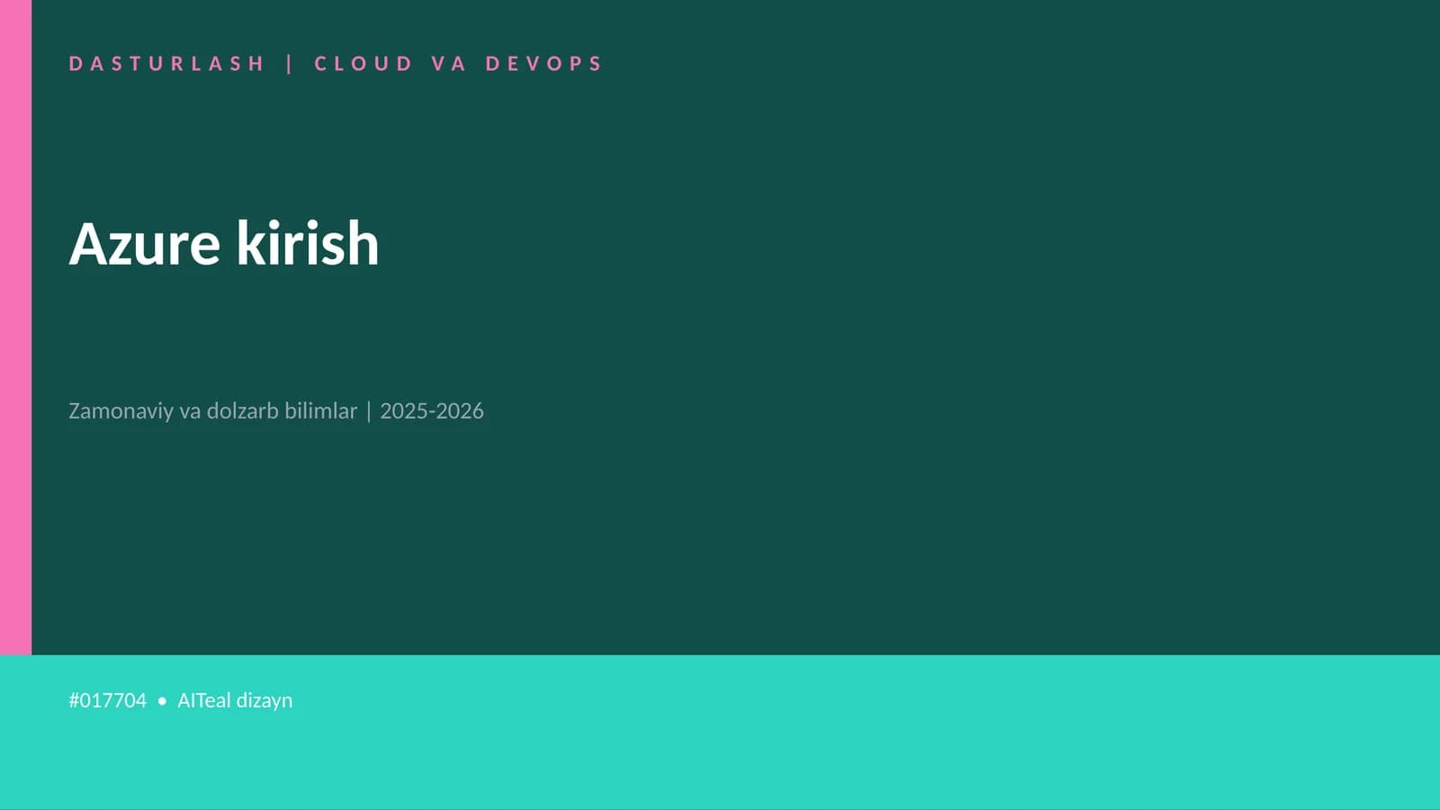 Azure kirish