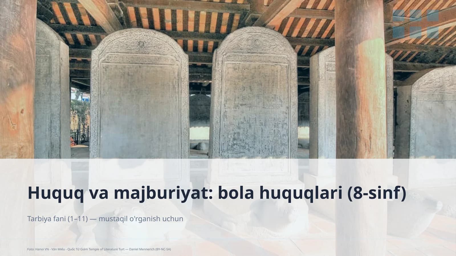 Huquq va majburiyat: bola huquqlari (8-sinf)
