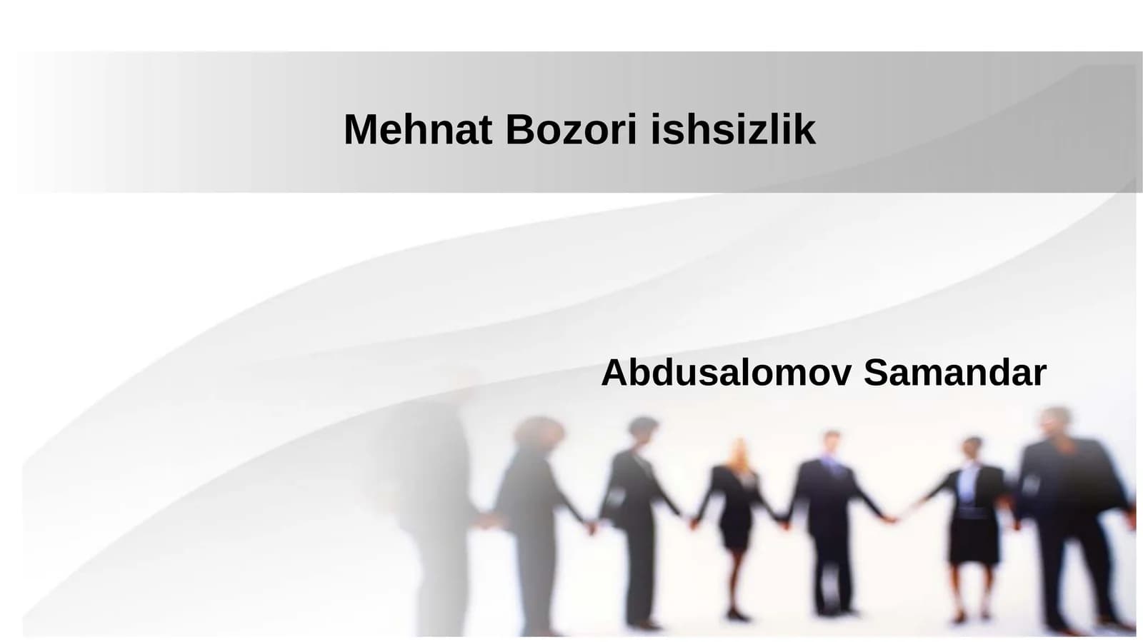 Mehnat Bozori ishsizlik
