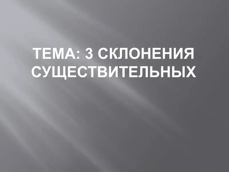 склонения существительных