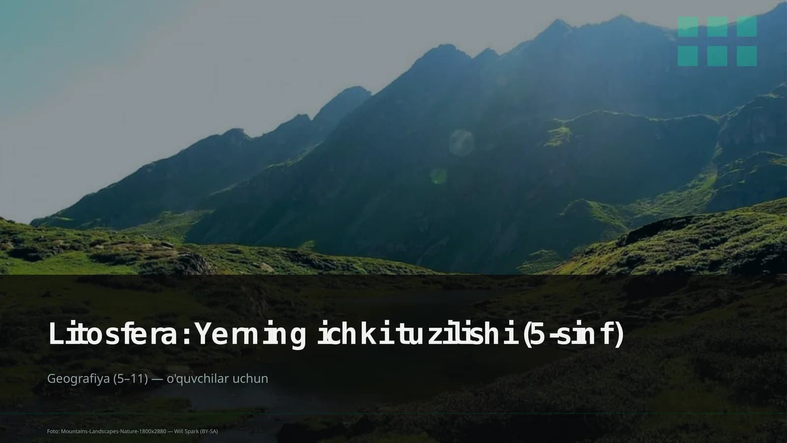 Litosfera: Yerning ichki tuzilishi (5-sinf)