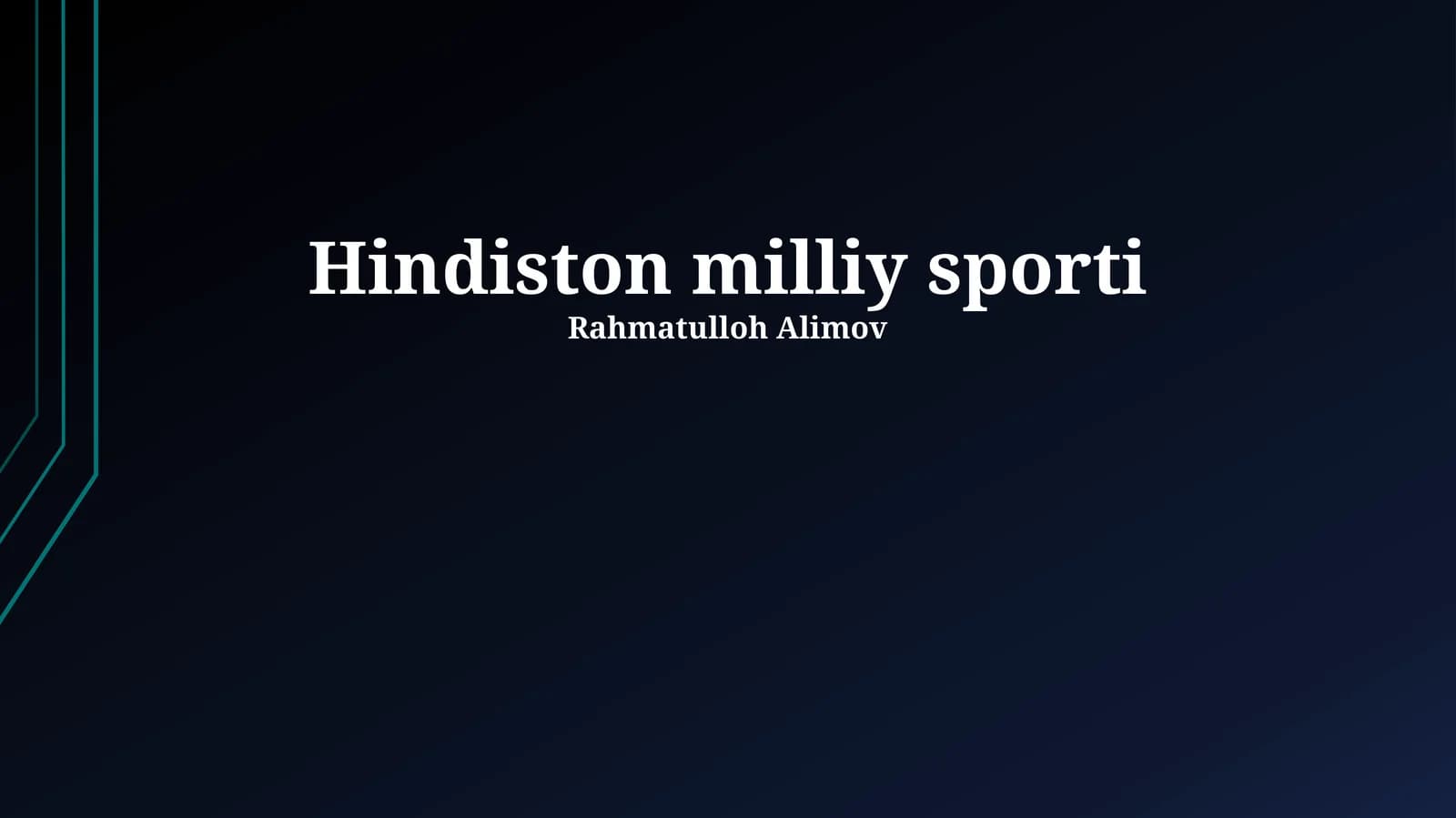 Hindiston milliy sporti