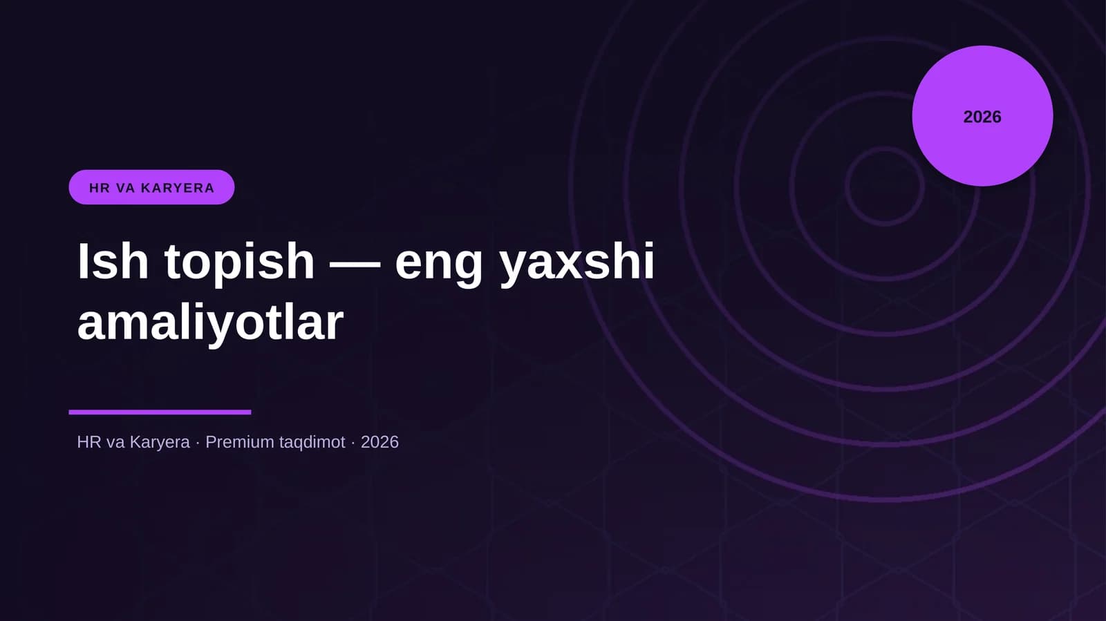 Ish topish — eng yaxshi amaliyotlar