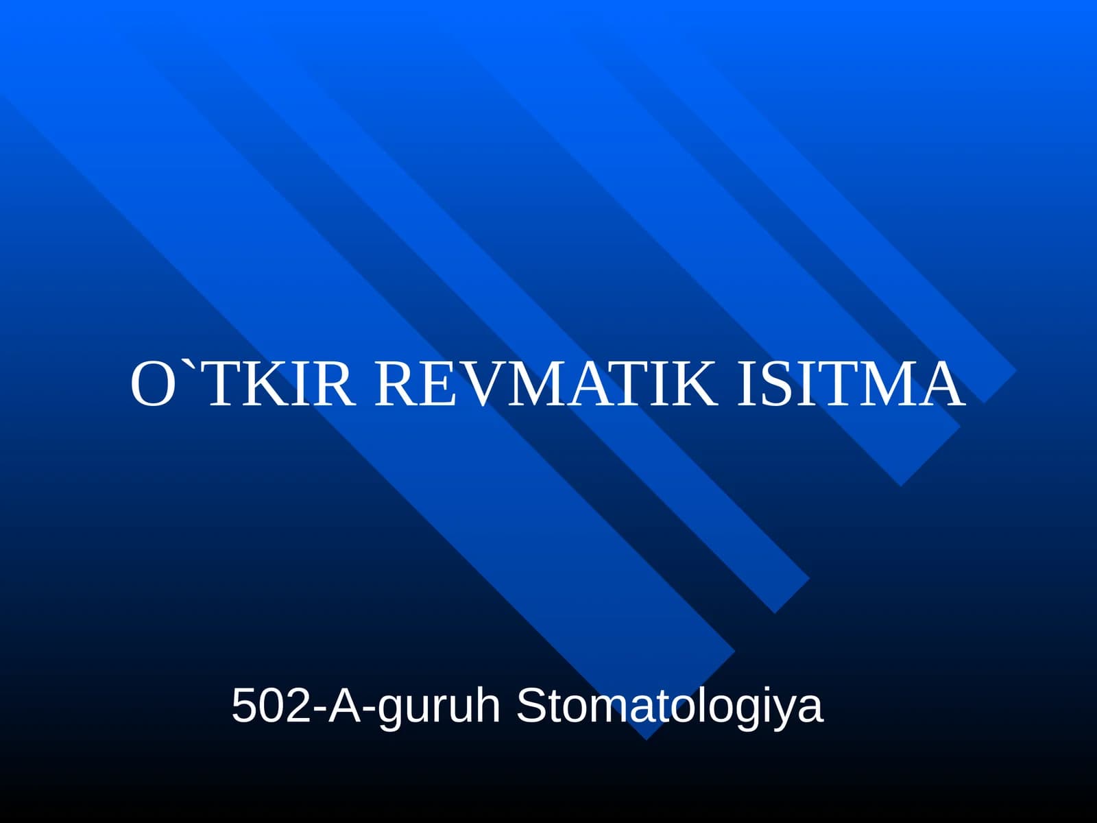 O`TKIR REVMATIK ISITMA