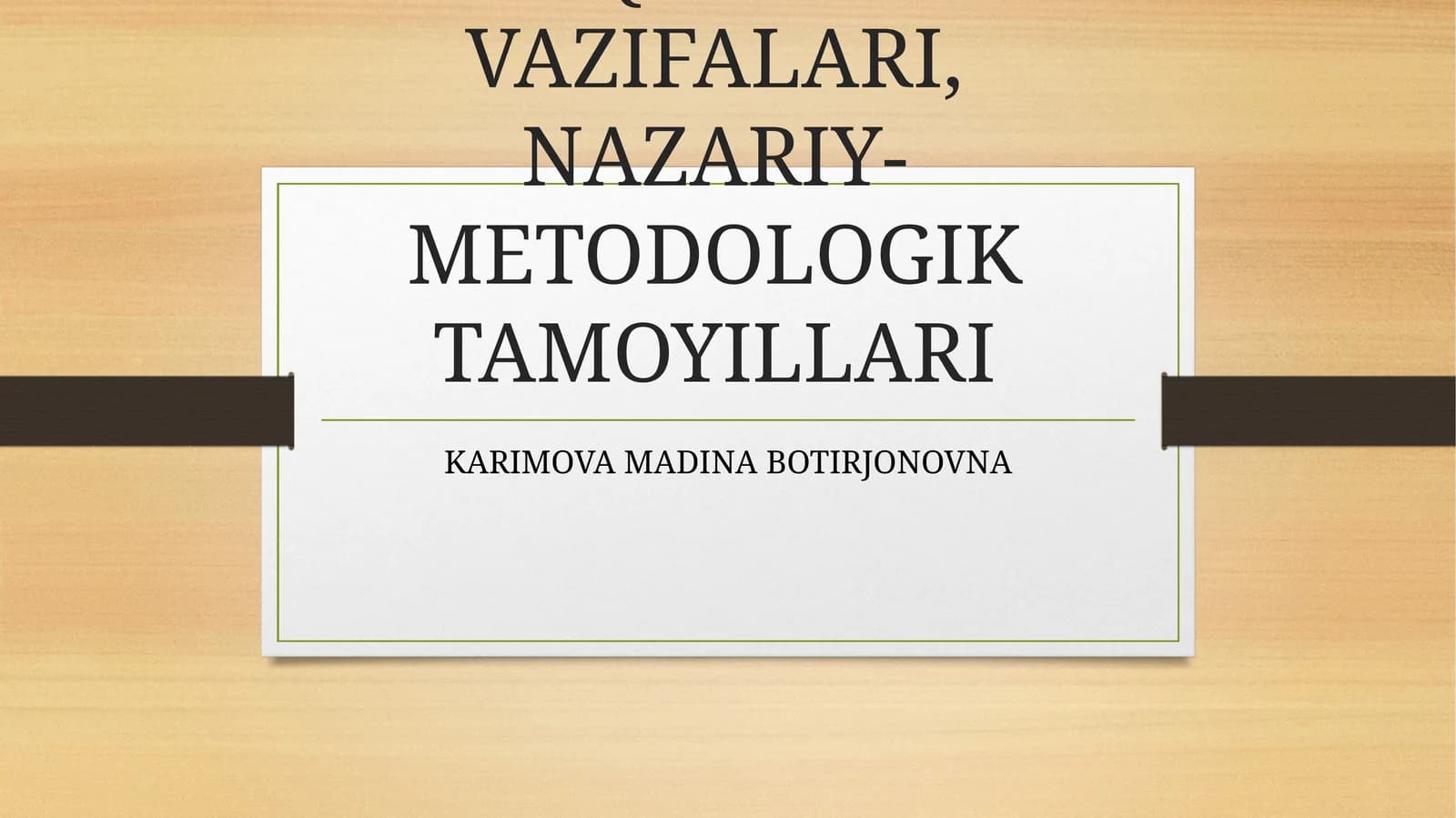 O‘ZBEKISTONNING ENG YANGI TARIXI