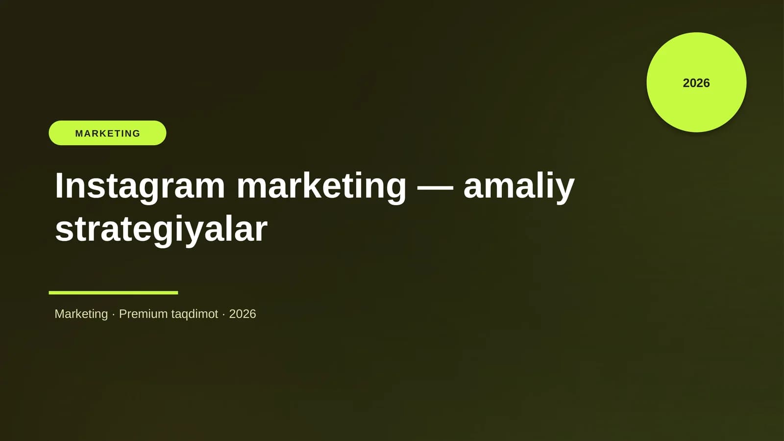 Instagram marketing — amaliy strategiyalar