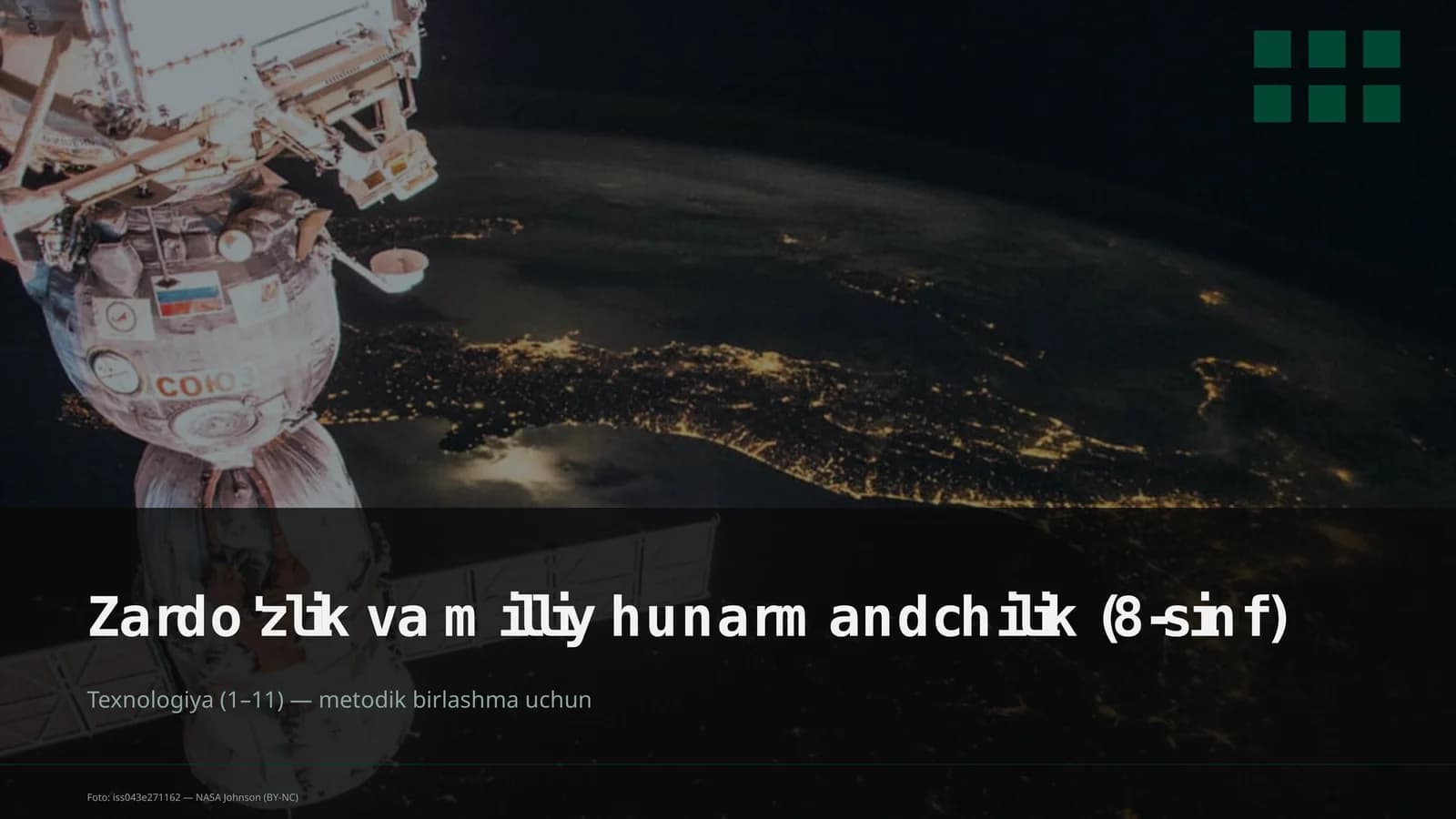 Zardo'zlik va milliy hunarmandchilik (8-sinf)