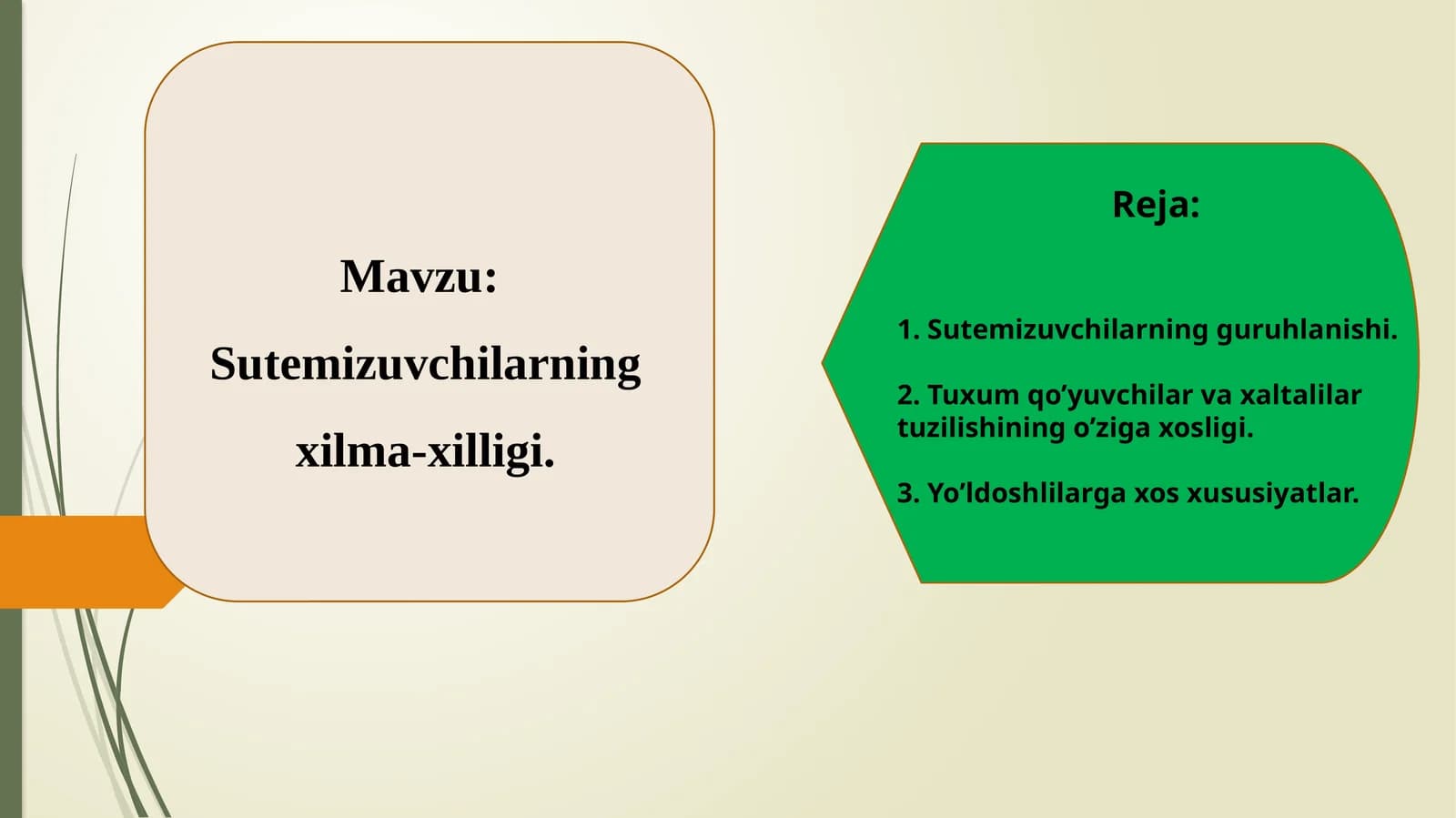 Sutemizuvchilarning xilma-xilligi