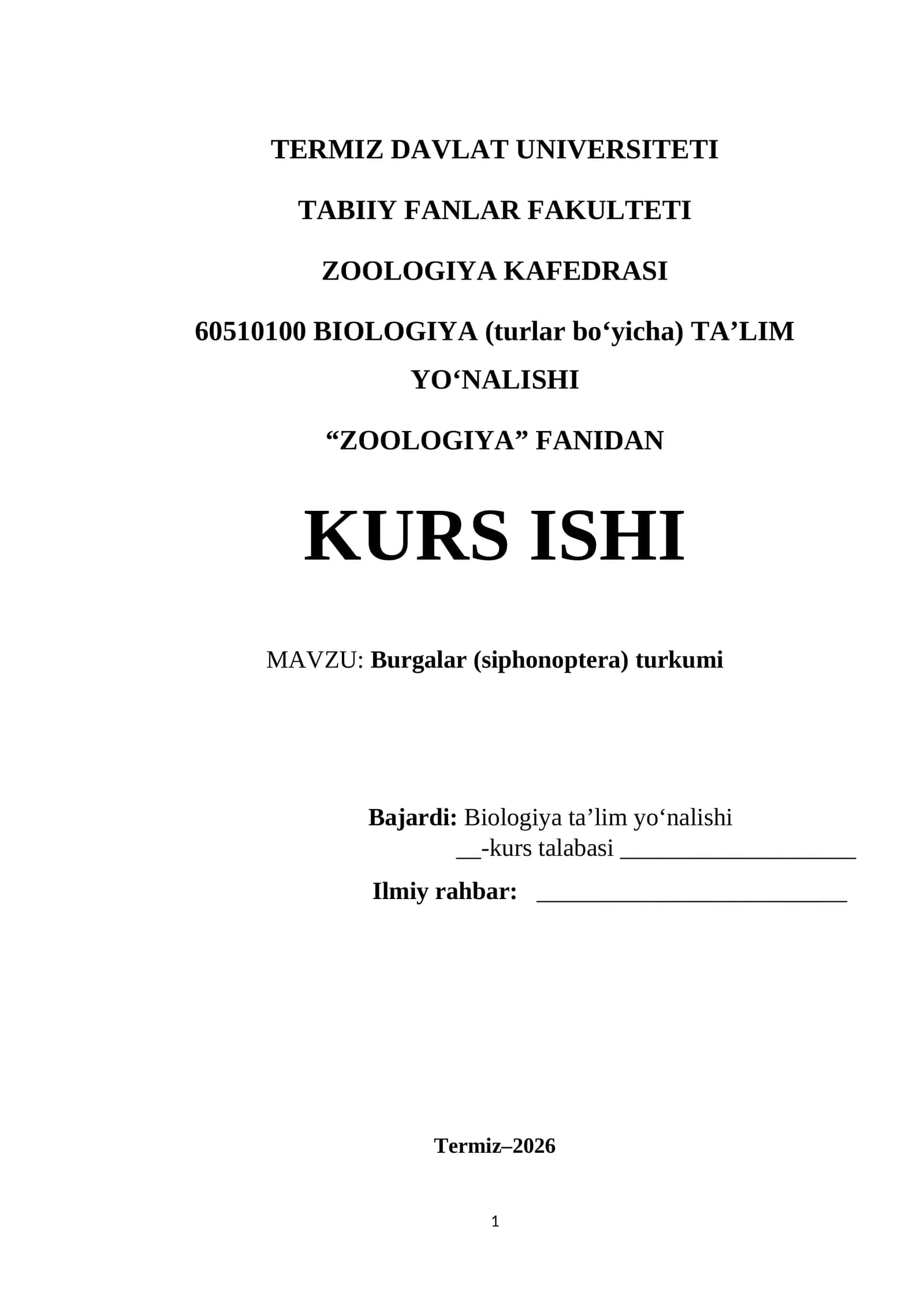 Burgalar (siphonoptera) turkumi