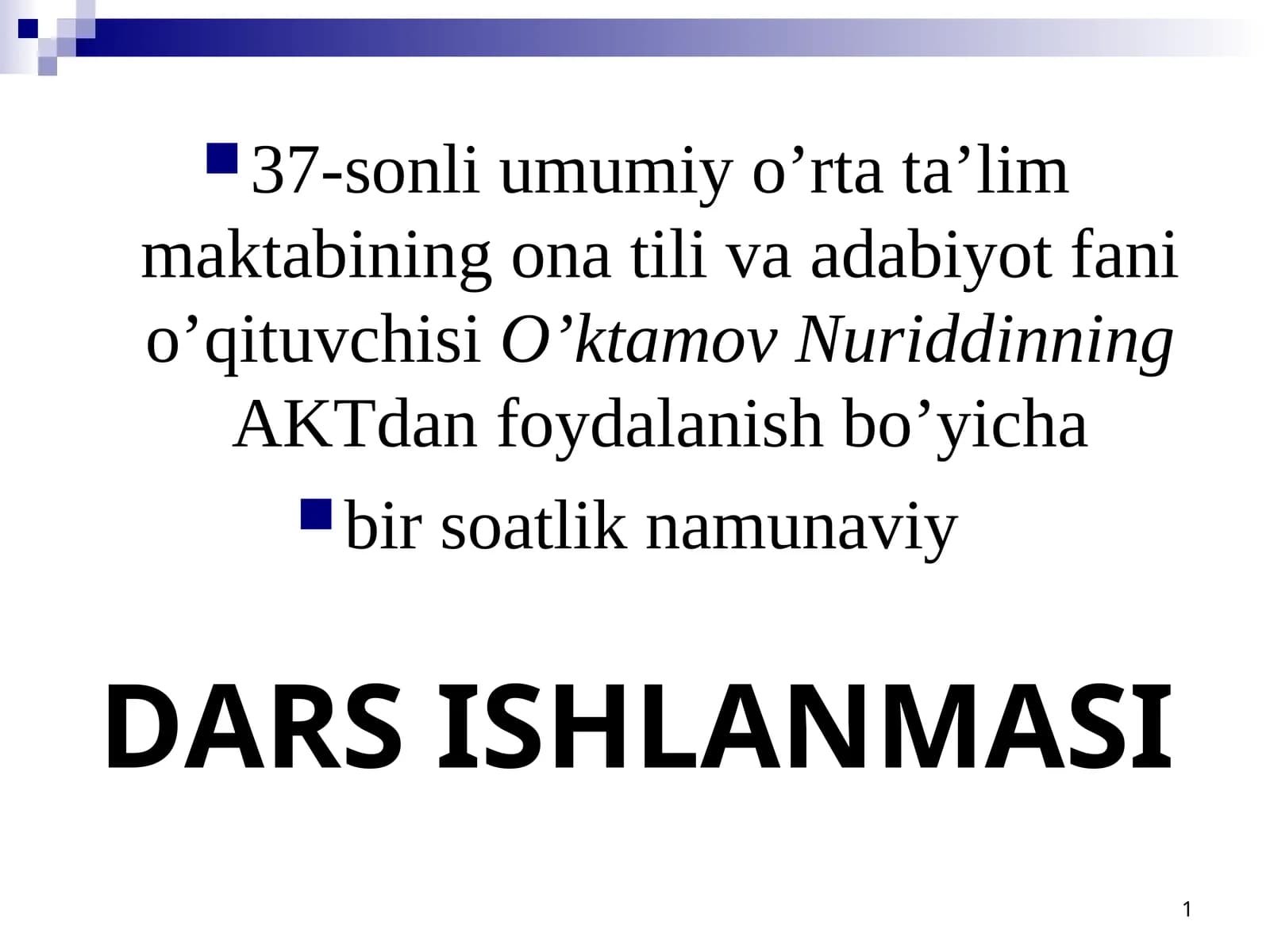 Gap bo`laklari dars ishlanma