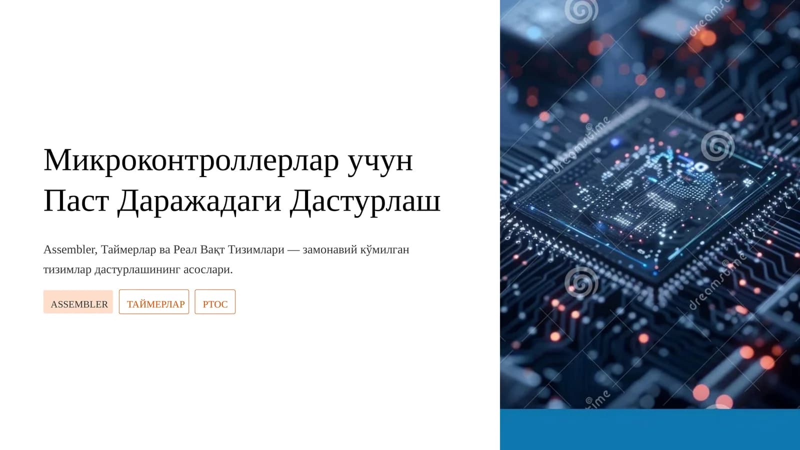 Микроконтроллерлар учун Паст Даражадаги Дастурлаш