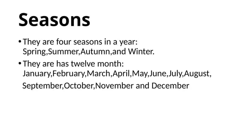 Seasons