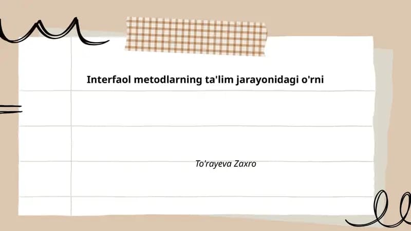 Interfaol metodlar