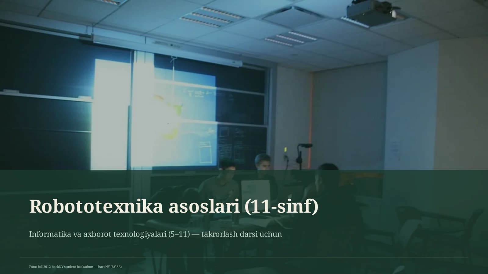 Robototexnika asoslari (11-sinf)
