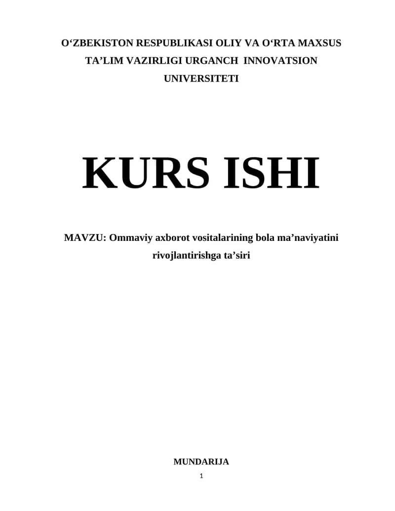 KURS ISHI