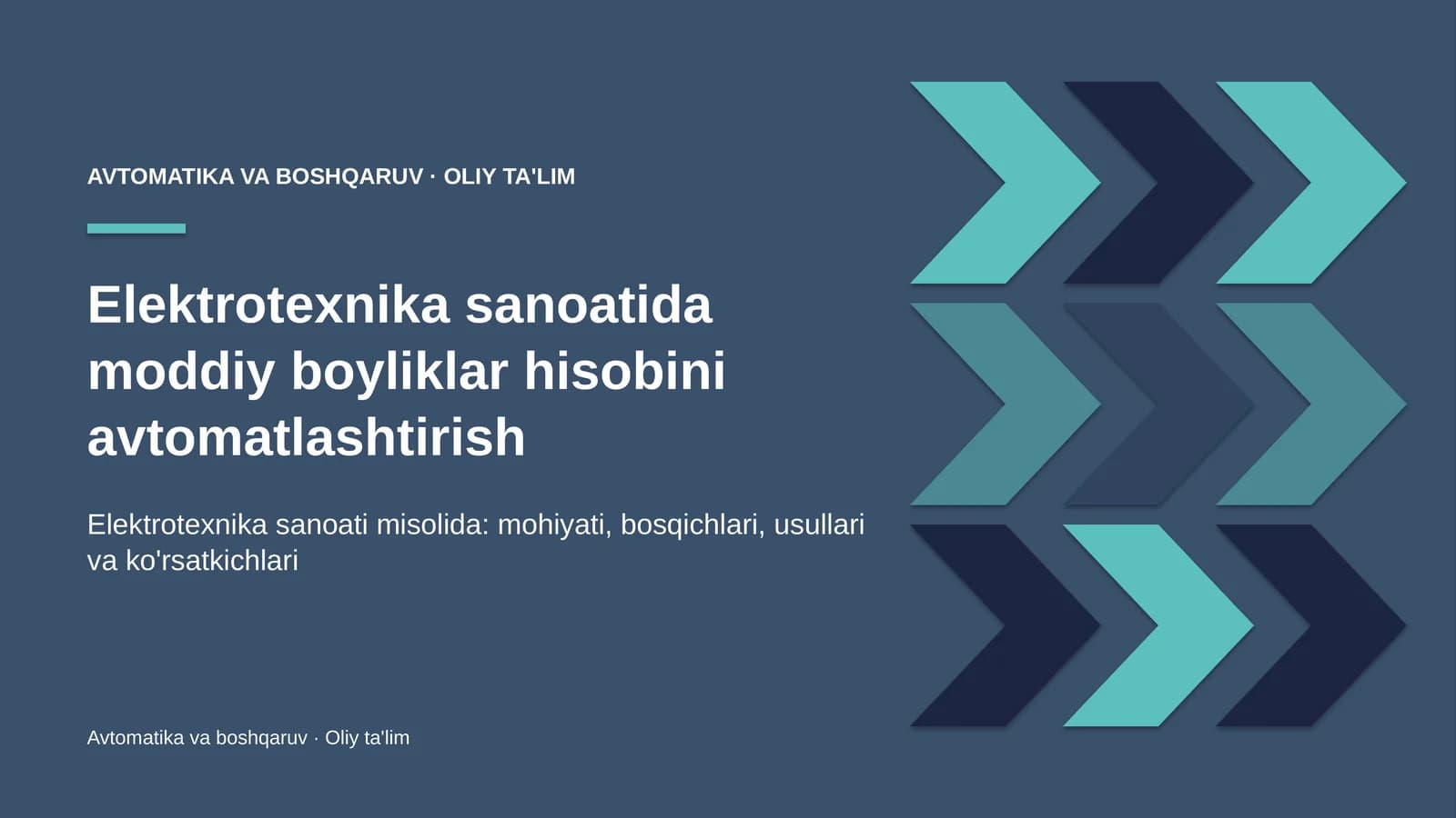 elektrotexnika sanoatida moddiy boyliklar hisobini avtomatlashtirish 9024