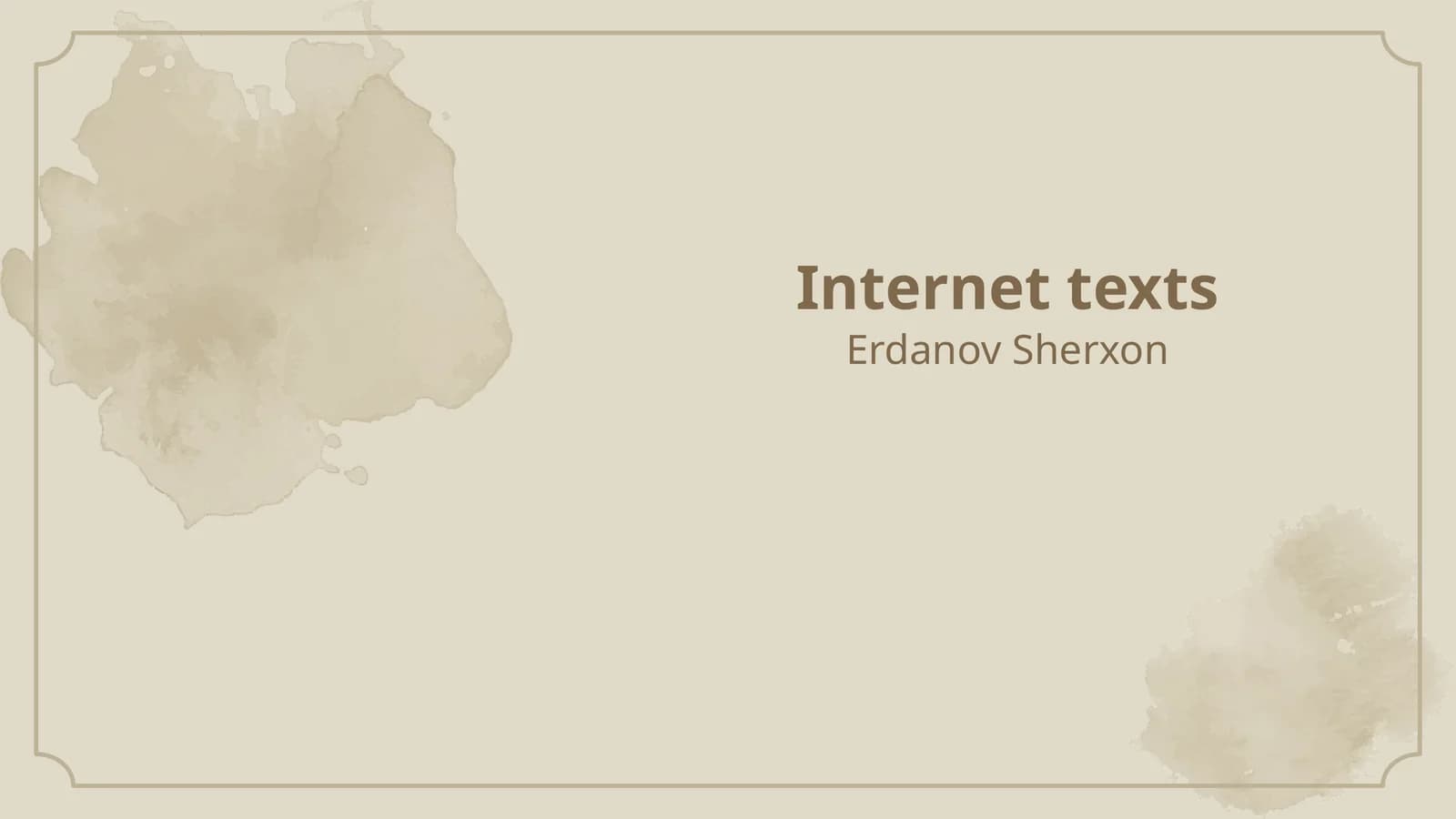 Internet texts