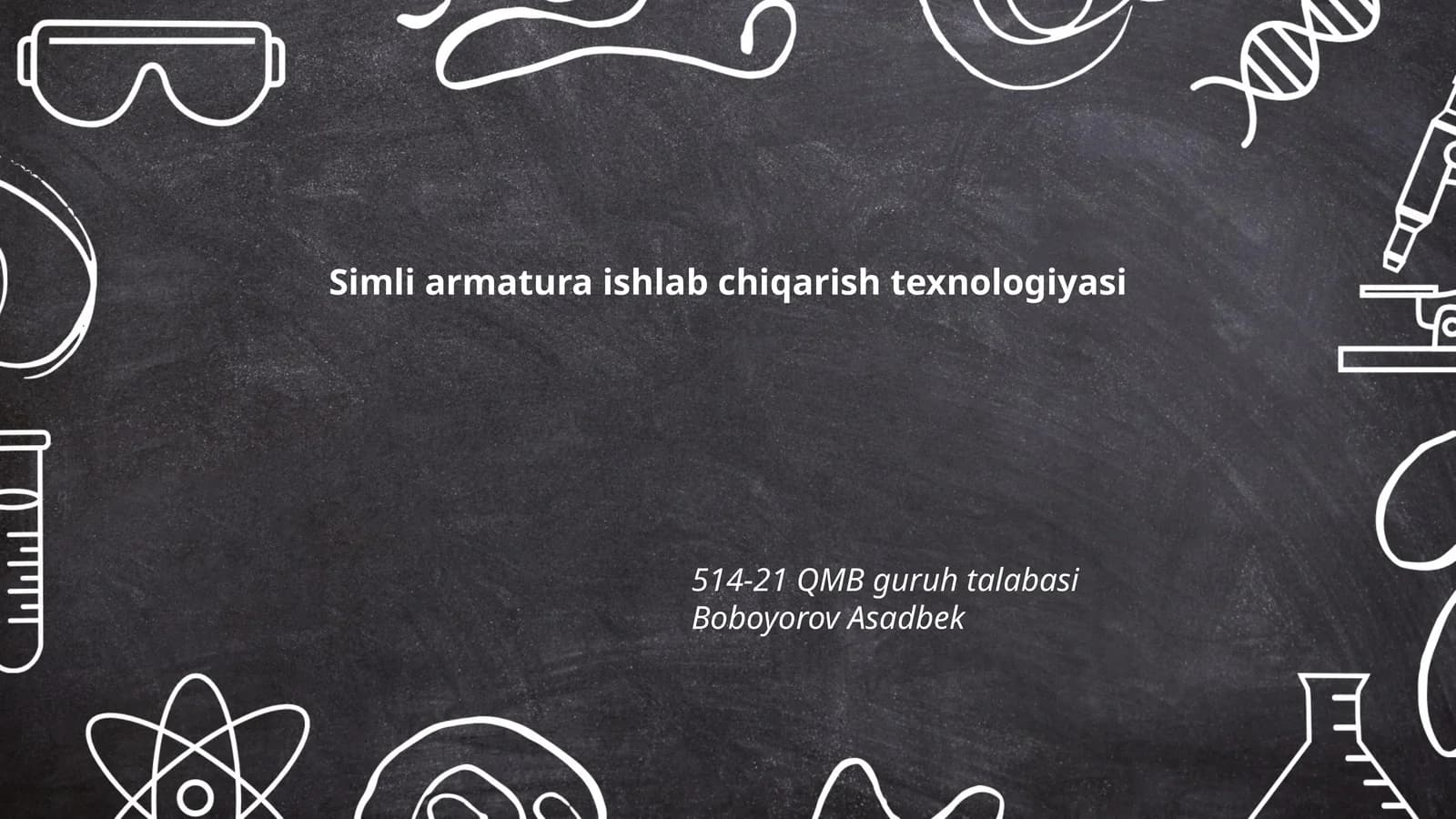 Simli armatura ishlab chiqarish texnologiyasi