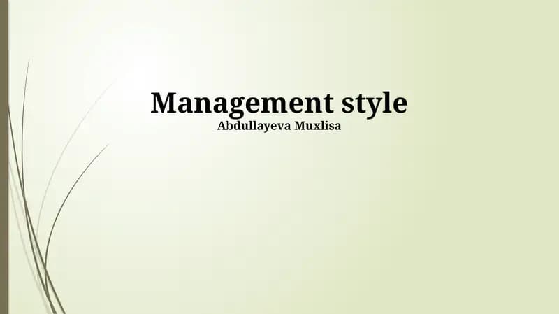 Management style