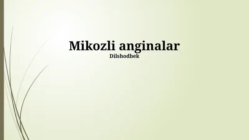 Mikozli anginalar