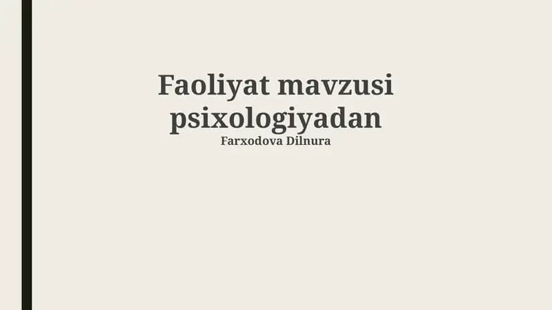 Psixologiya: Ta'riflar, Sohalar va Asosiy Nazariyalar