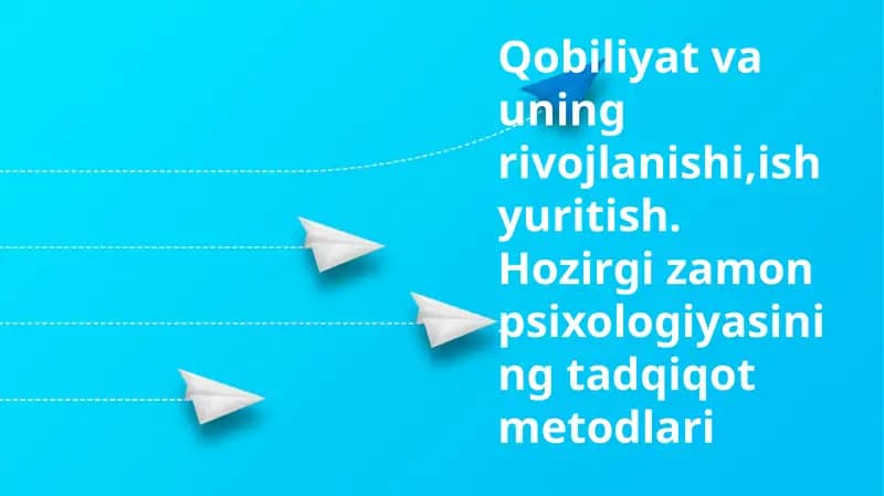 Zamonaviy Psixologik Tadqiqot Usullari