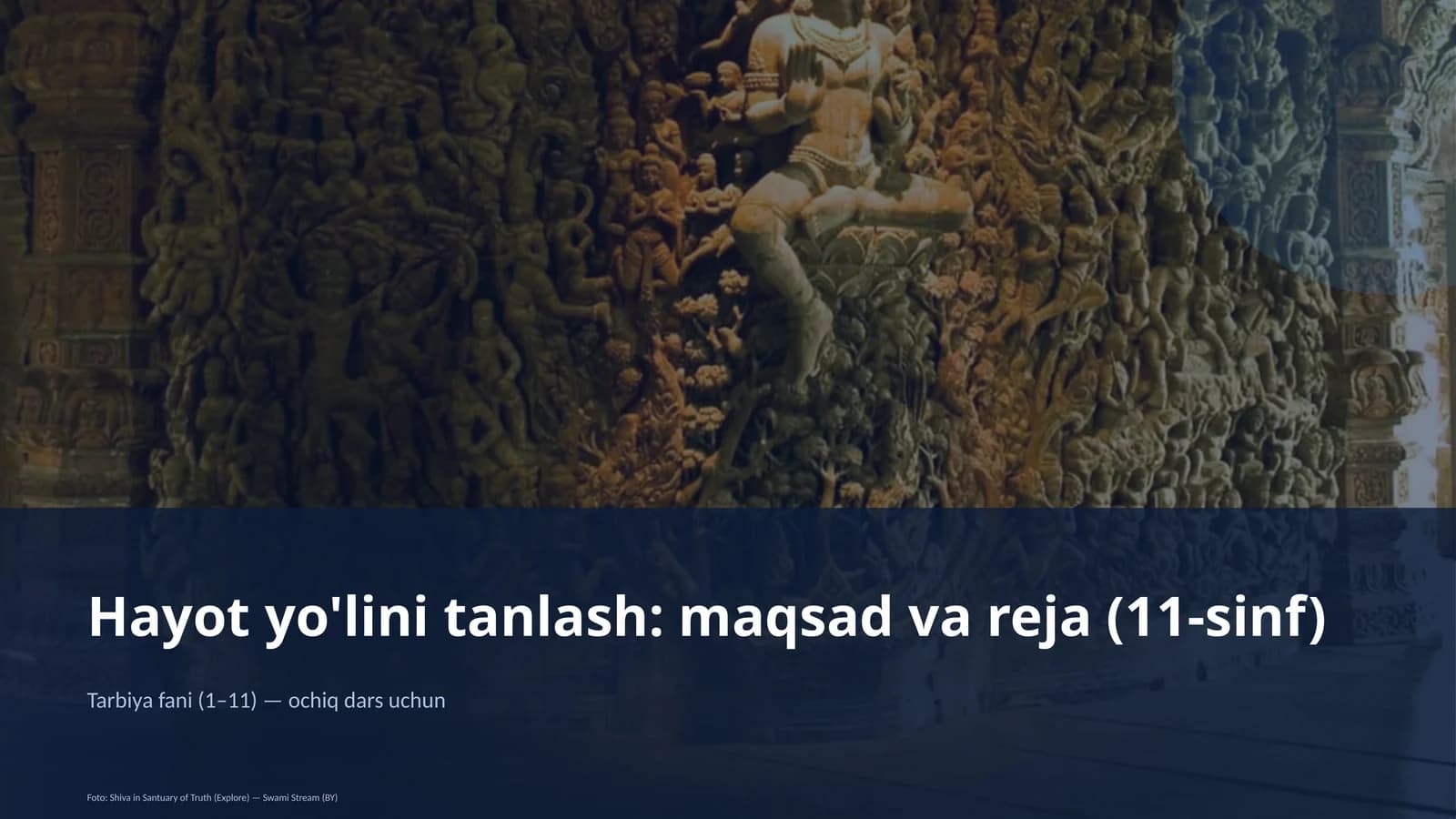 Hayot yo'lini tanlash: maqsad va reja (11-sinf)