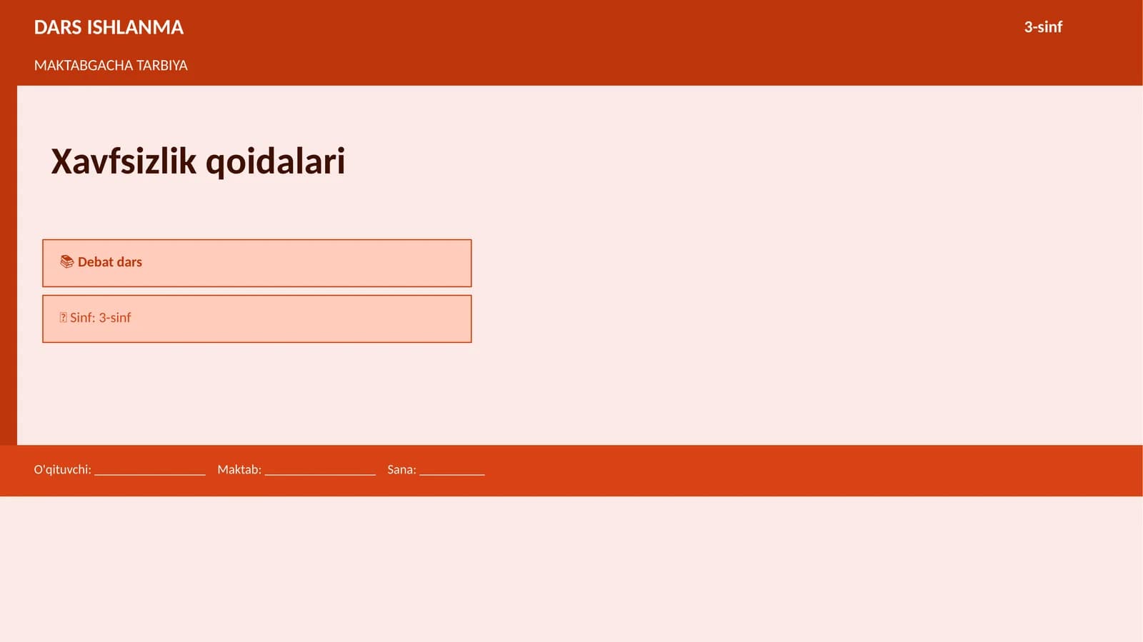 Xavfsizlik qoidalari