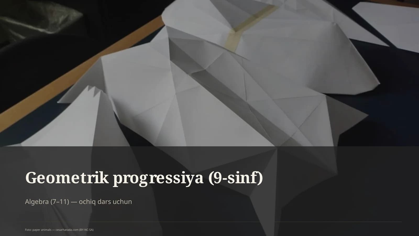 Geometrik progressiya (9-sinf)
