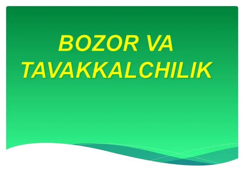 Tadbirkorlikni rivojlantirish