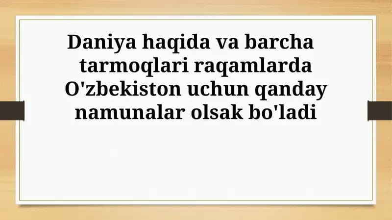Daniya tajribasi: O'zbekiston uchun raqamli saboqlar