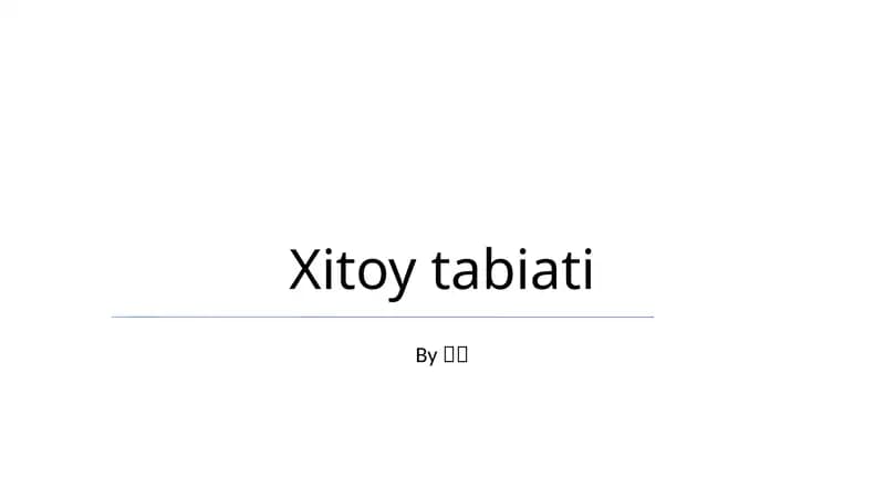 Xitoy tabiati