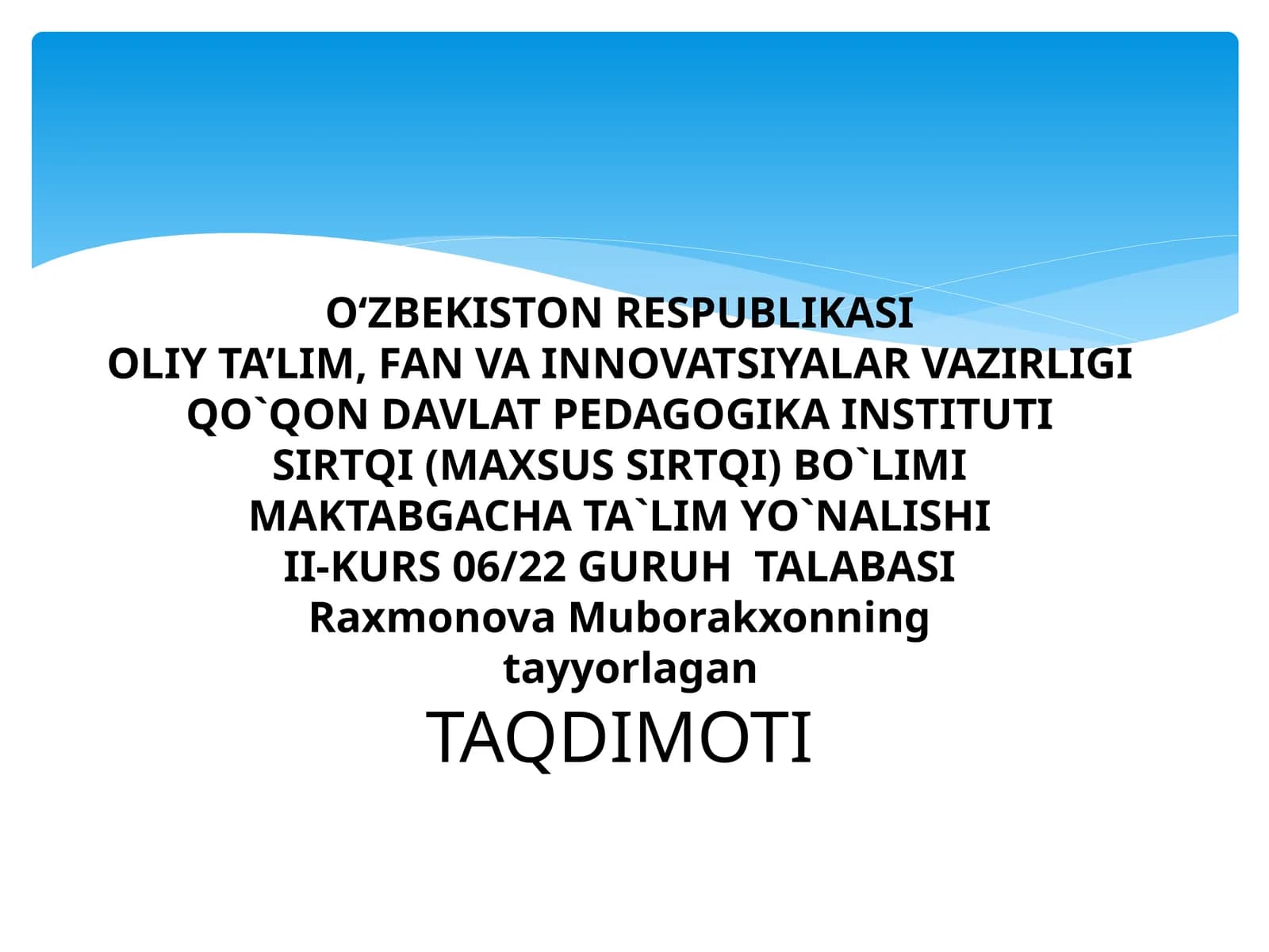 Bolalarni maktab taʼlimiga tayyorlash