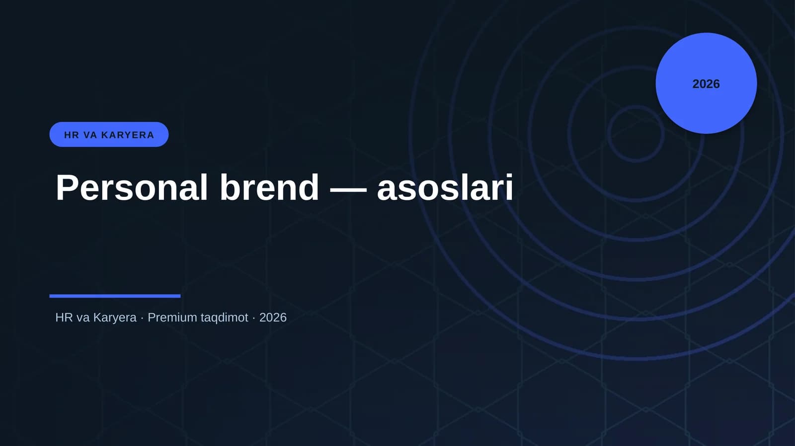 Personal brend — asoslari