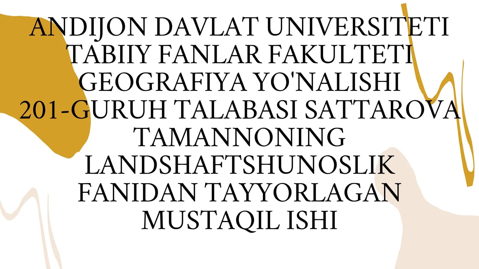 SATTAROVA TAMANNONING LANDSHAFTSHUNOSLIK