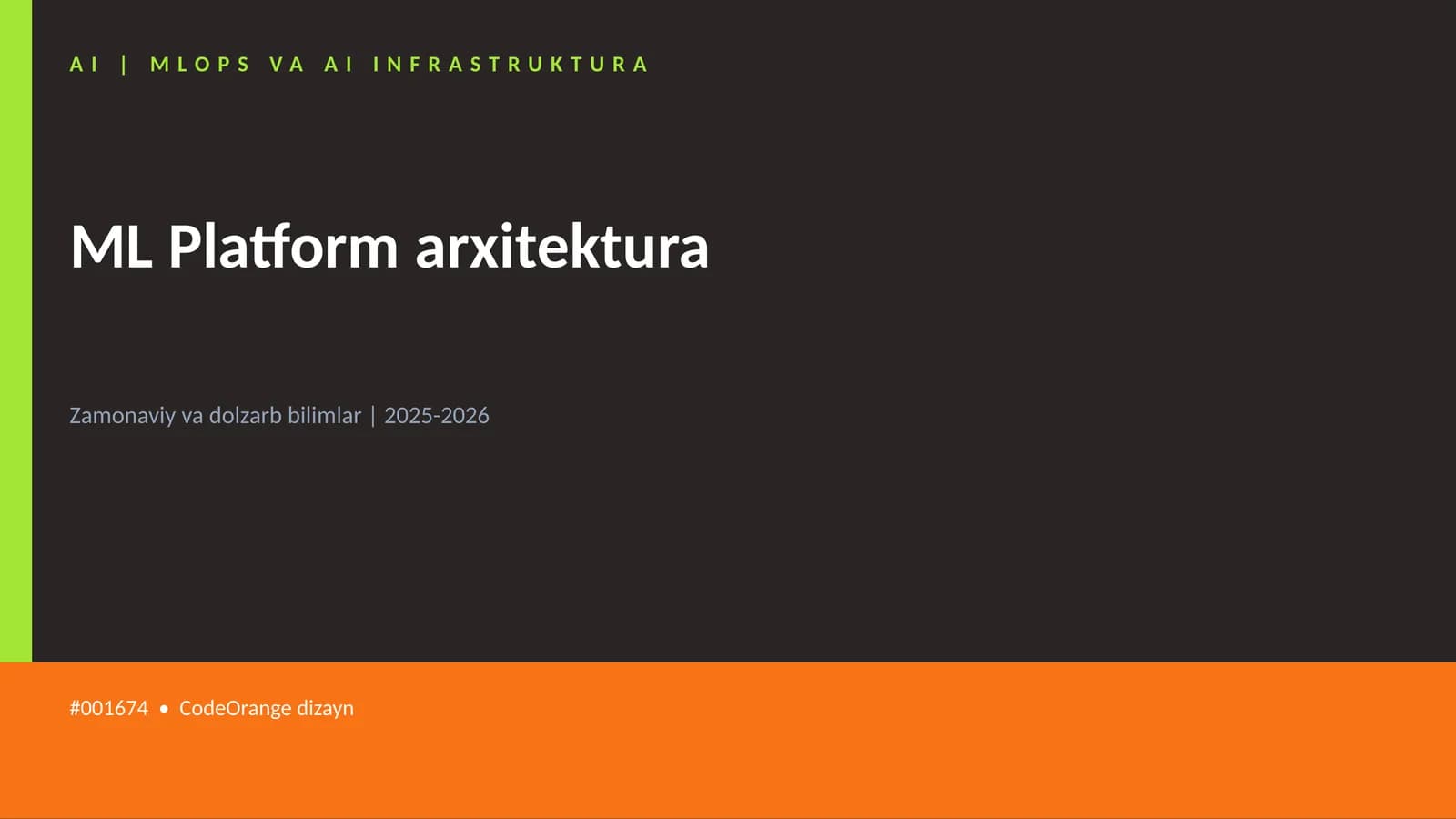 ML Platform arxitektura