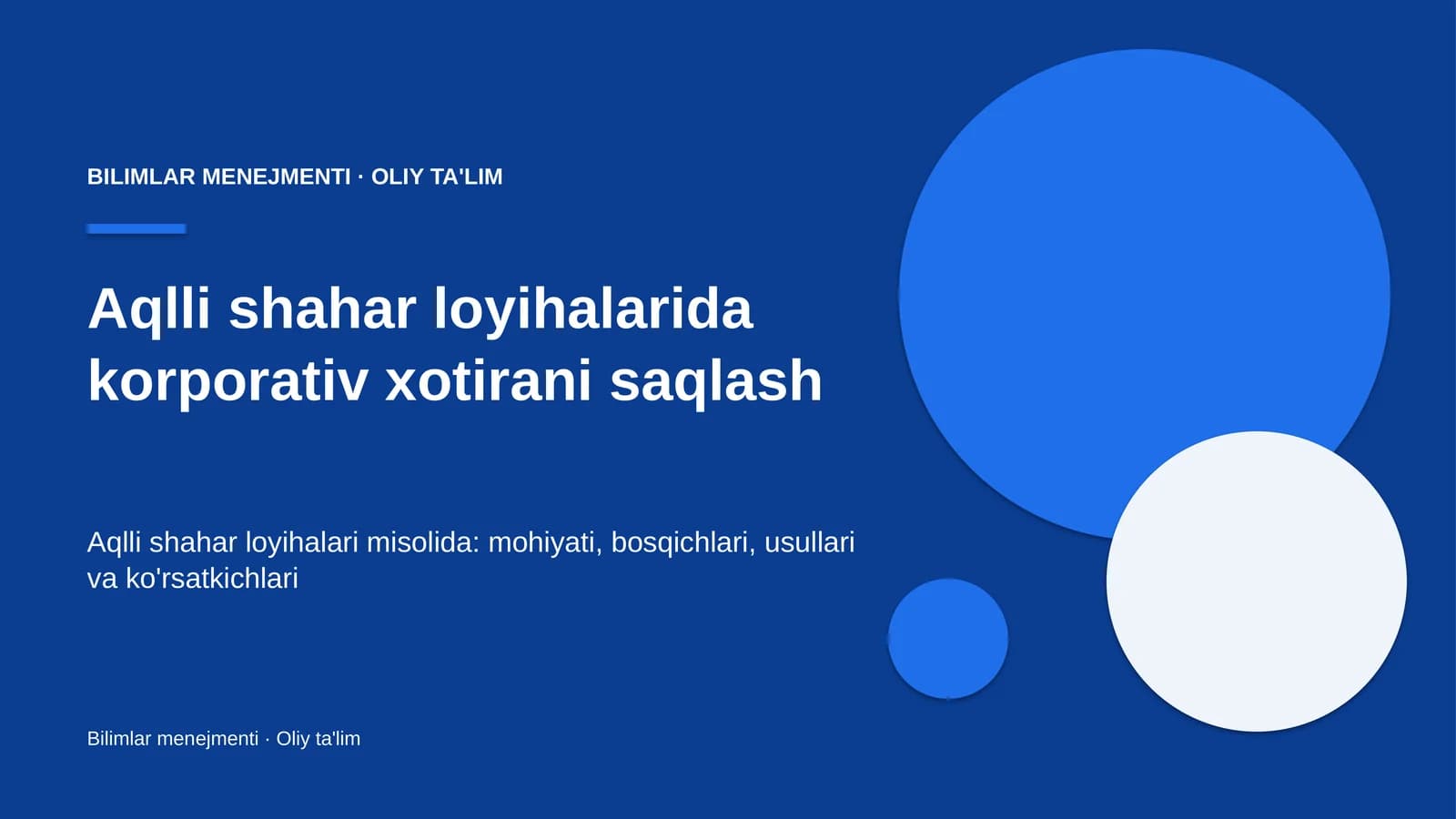 aqlli shahar loyihalarida korporativ xotirani saqlash 7636