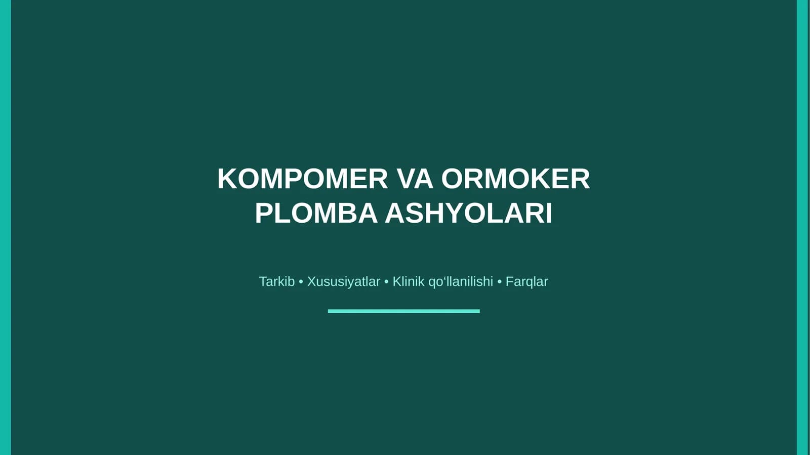 kompomer va ormoker plomba ashyolari
