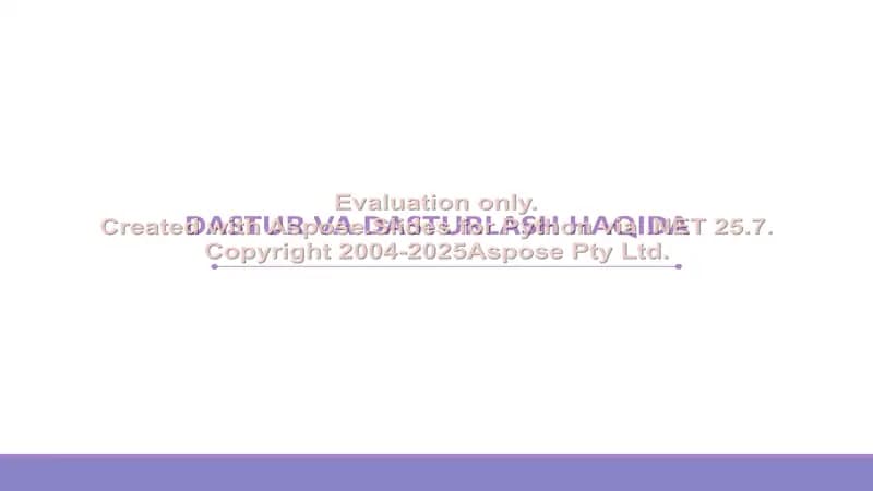 Dastur va Dasturlash Haqida