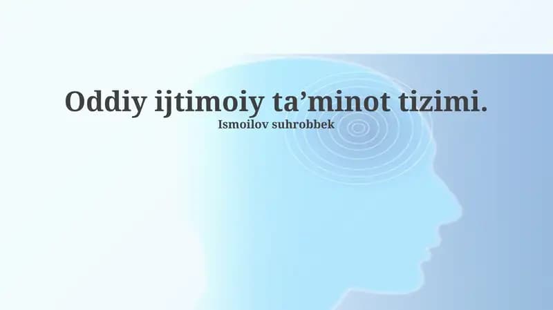 Ijtimoiy ta'minot tizimi