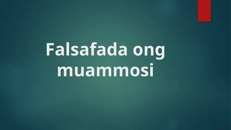 Falsafada ong muammosi