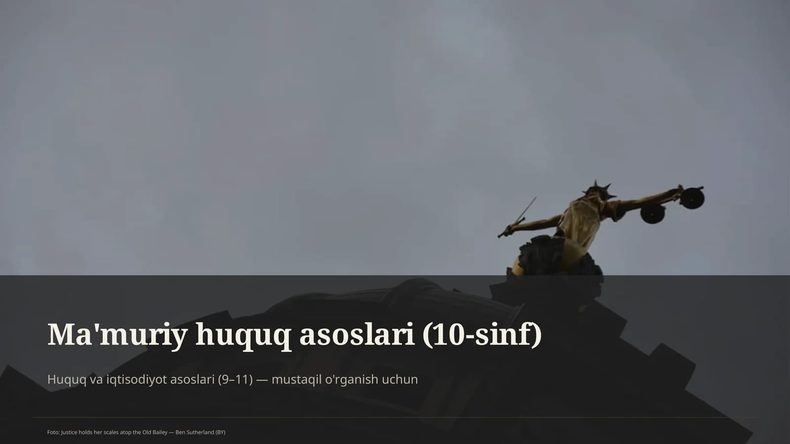 Ma'muriy huquq asoslari (10-sinf)